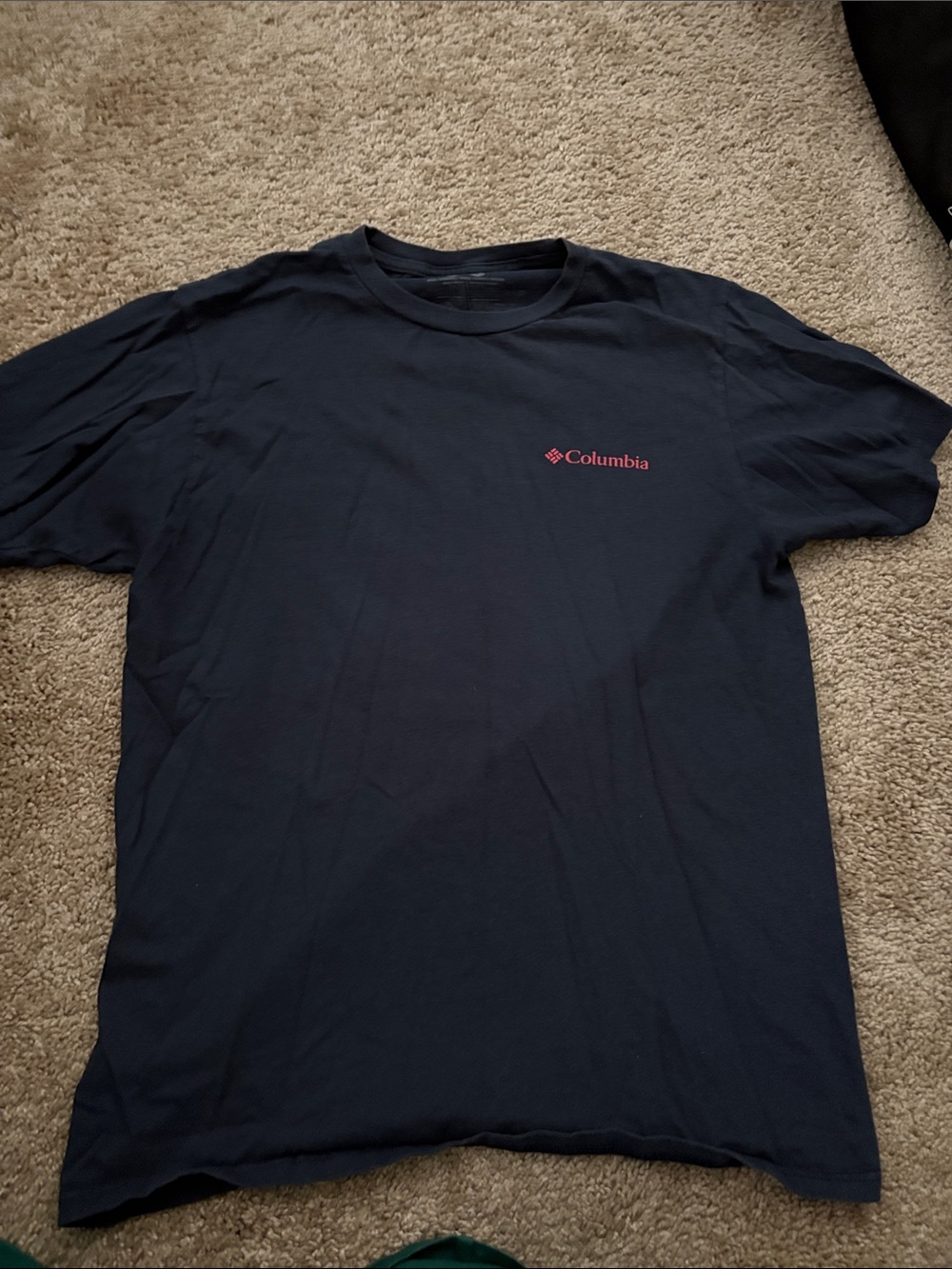 Columbia Men’s Dark Navy Short Sleeve Tee with Red Logo